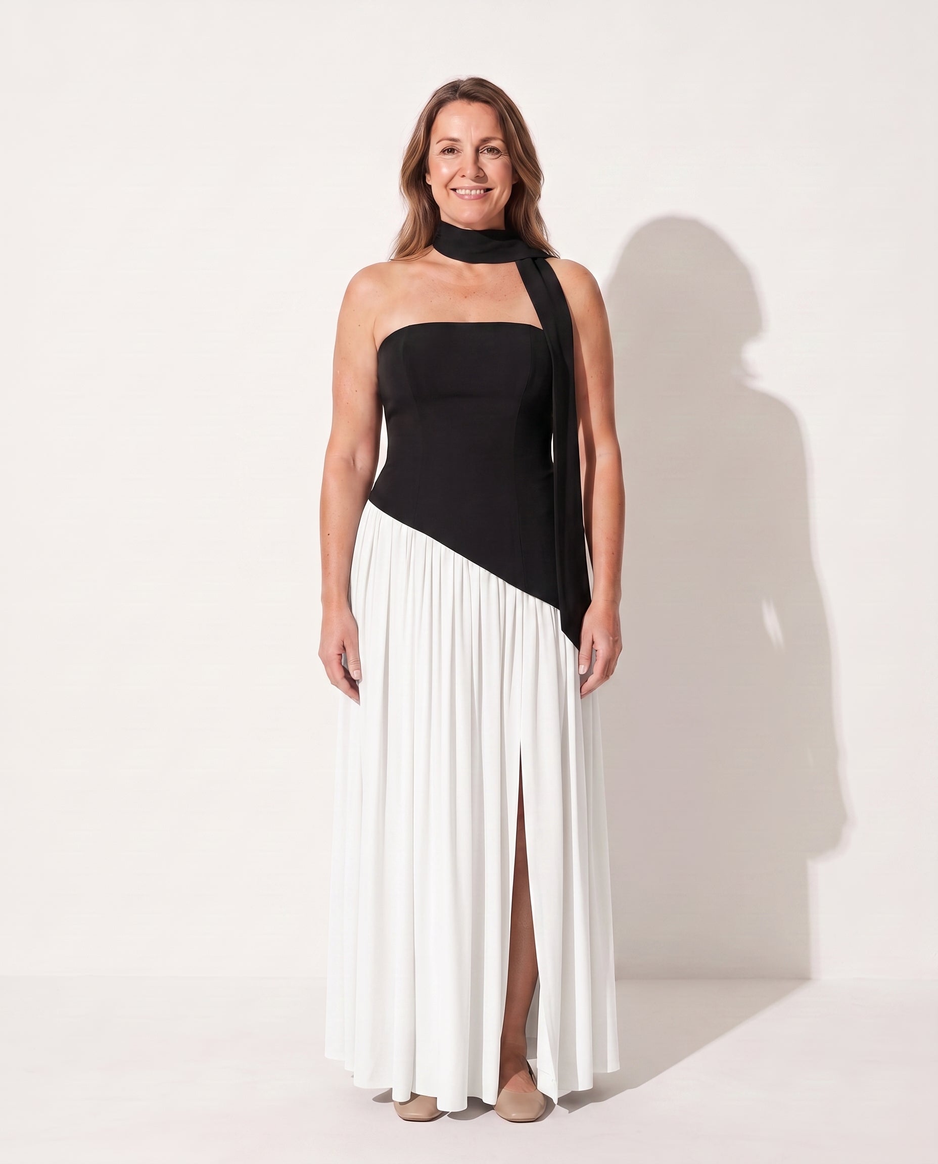 Georgiana | Plus Size Special Occasion Dresses Corset Maxi — Black
