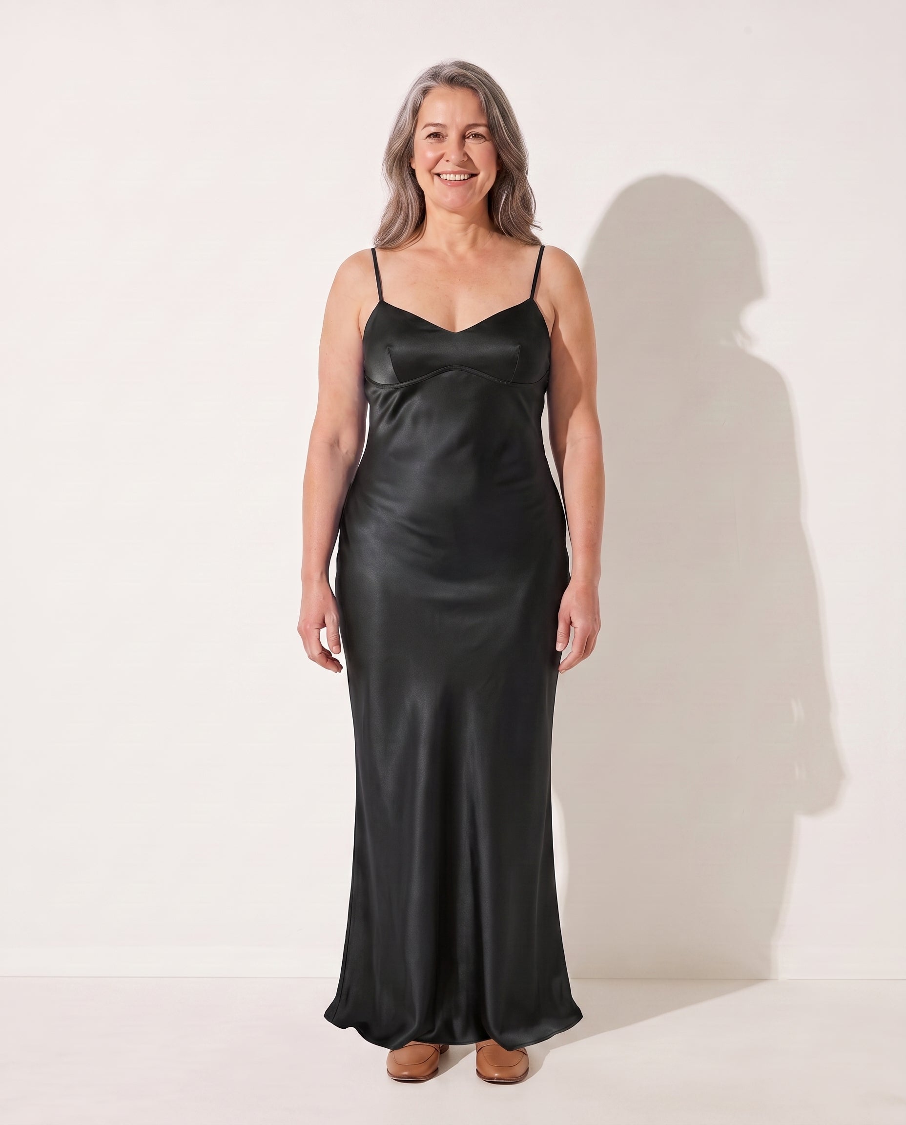 Liliana | Ball Gown Wedding Guest Dress Maxi Floor Length — Black
