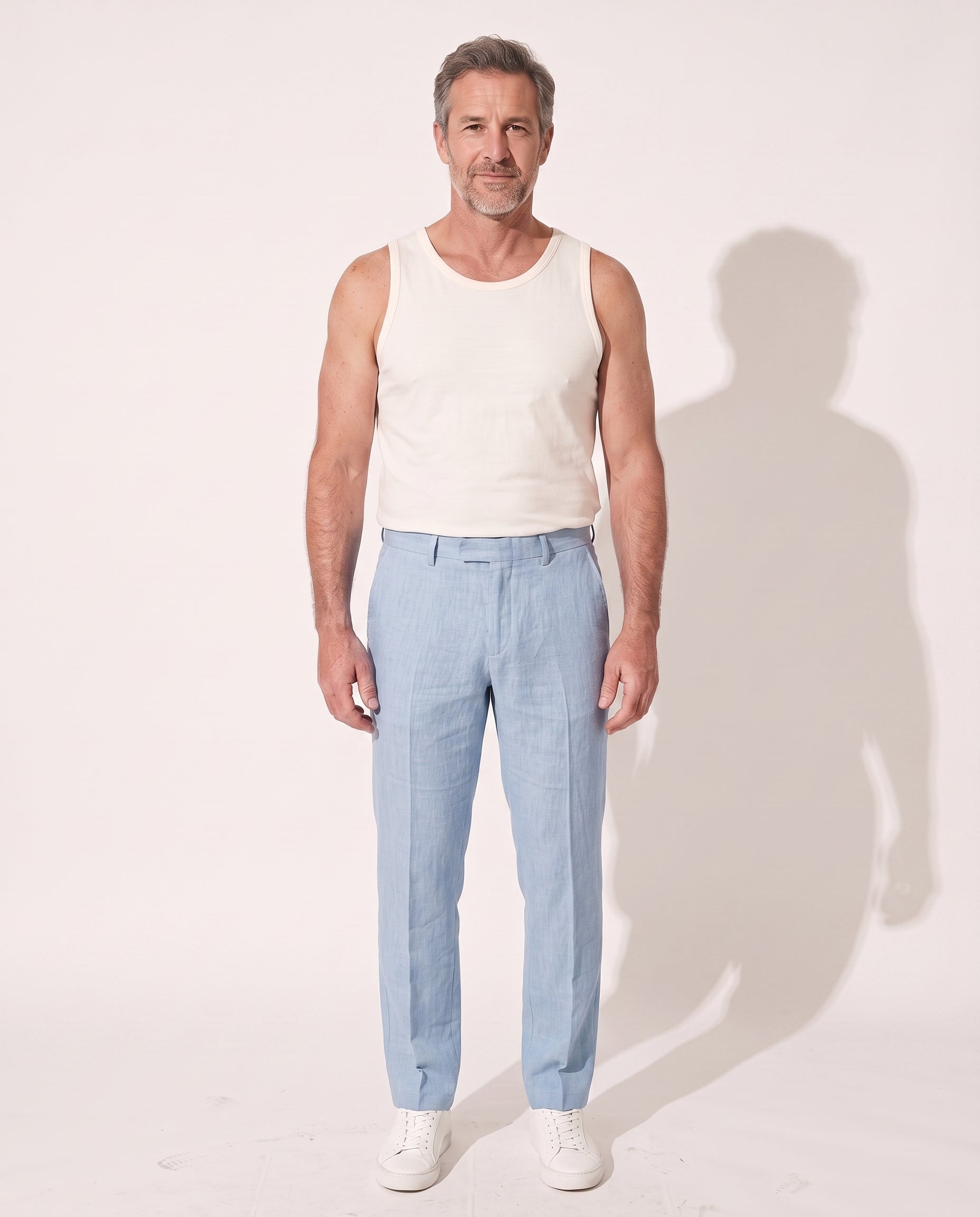 Peregrine | Men Tailored Slim Casual Pants For Spring Summer — Blue
