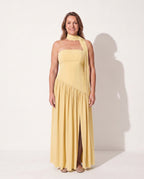 Georgiana | Plus Size Special Occasion Dresses Corset Maxi — Butter Yelow