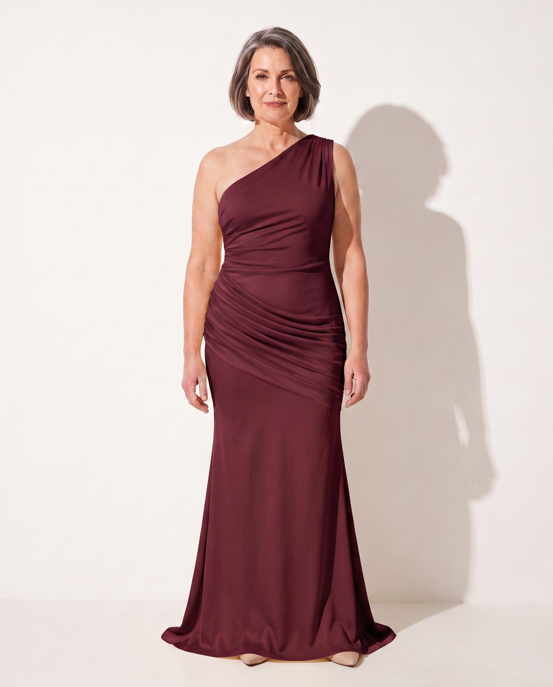 Coralie | One-Shoulder Evening Maxi Dresses For Special Occasions — Cherry Lacquer