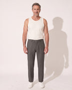 Peregrine | Men Tailored Slim Casual Pants For Spring Summer — Dark Grey