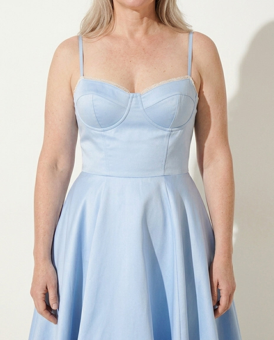Ursula | Forever Unique Dresses Corset Tulle Midi Occasion — detail