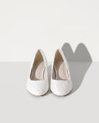 Apolline | Lace Wedding Shoes Low Heel Bridal Flats — detail