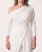 Arabella | One Shoulder Wide Leg Jumpsuit Evening Occasion — detail