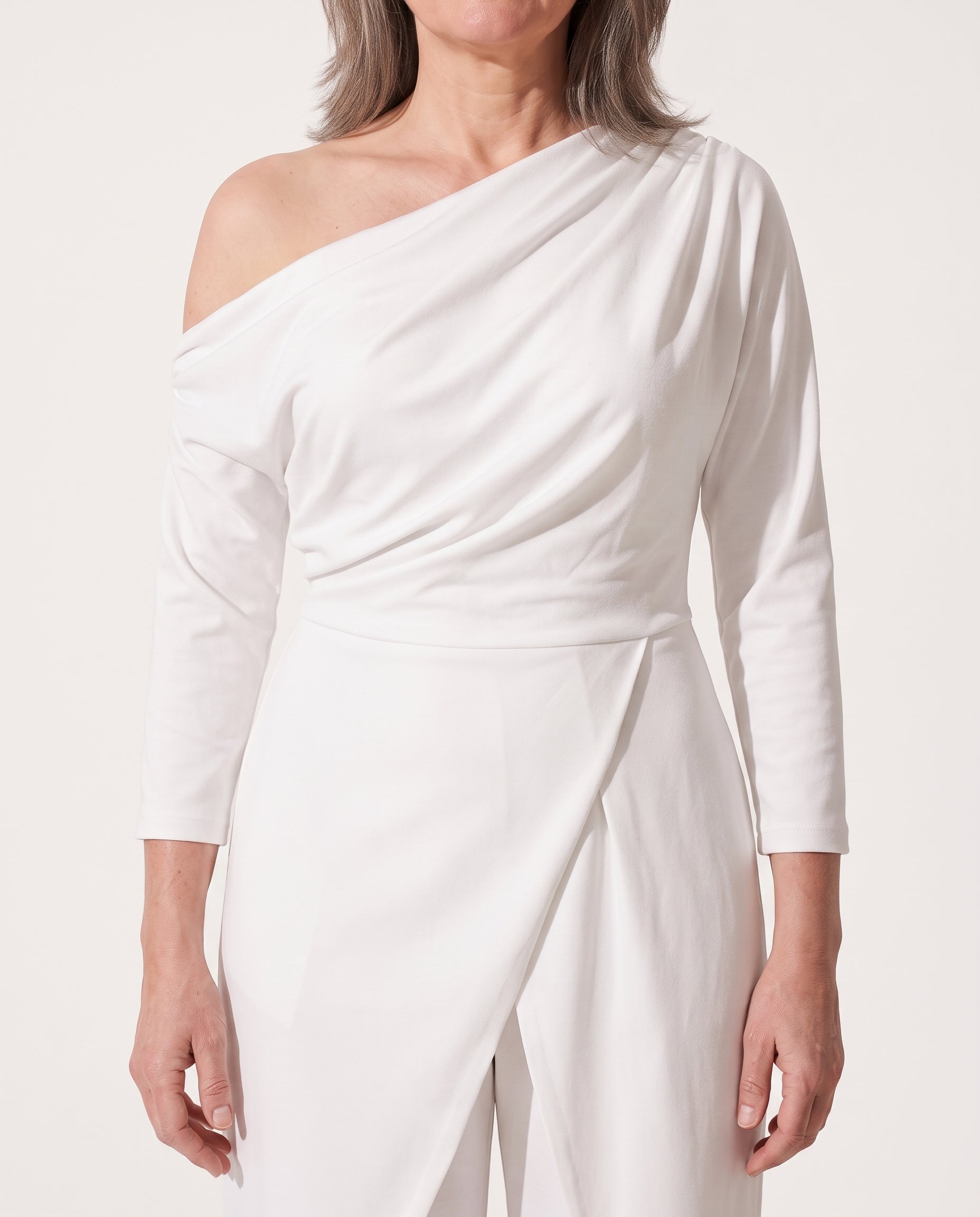 Arabella | One Shoulder Wide Leg Jumpsuit Evening Occasion — detail