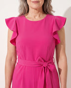 Eulalie | Elegant Wide Leg Evening Jumpsuits With Ruffle Detail — detail