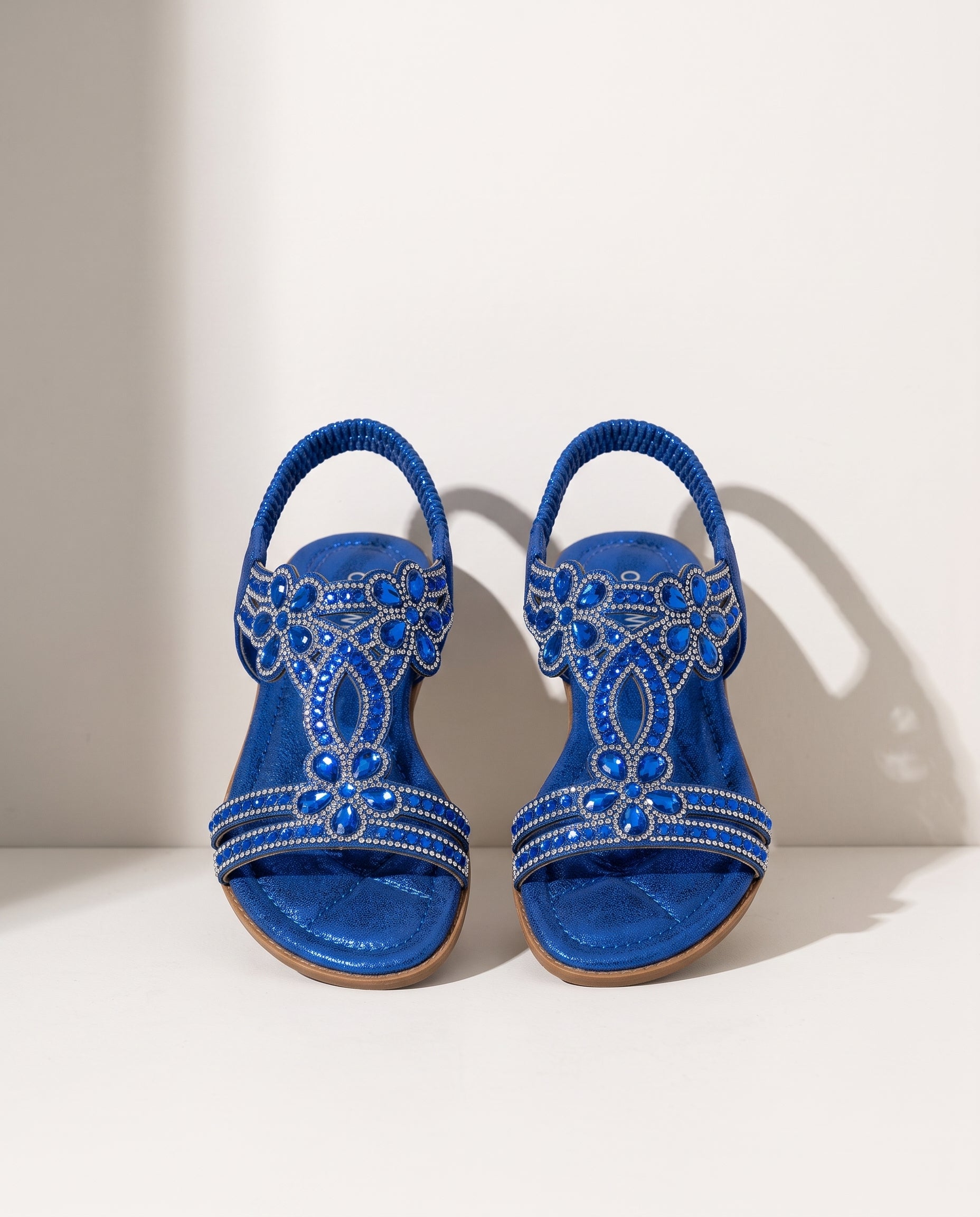 Maelys | Boho Embellished Wedding Shoes Strappy Flat Sandals — detail