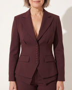 Anouk | Tailored Wide Leg Trousers Blazer Suit Set — detail
