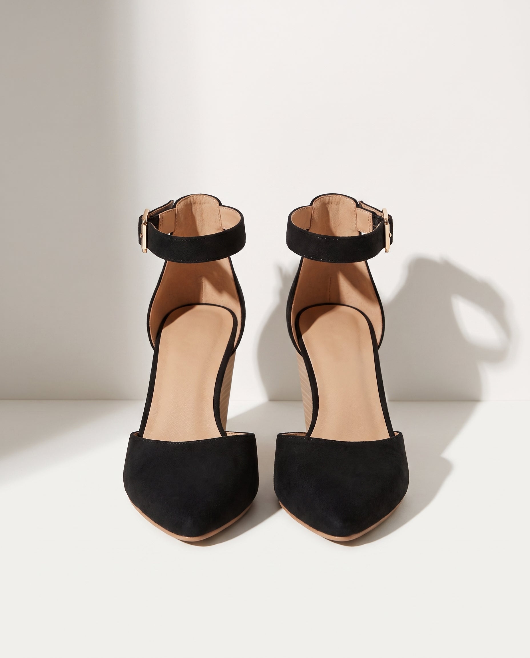 Noemie | Closed Toe Ankle Strap Wedge Heels for Evening Wear — detail