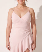 Rosalind | Long Sleeve Satin Maxi Dress Cowl Neck Evening Gown — detail