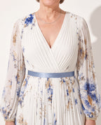 Isadora | Long Sleeve Floral Maxi Wedding Guest Dresses — detail