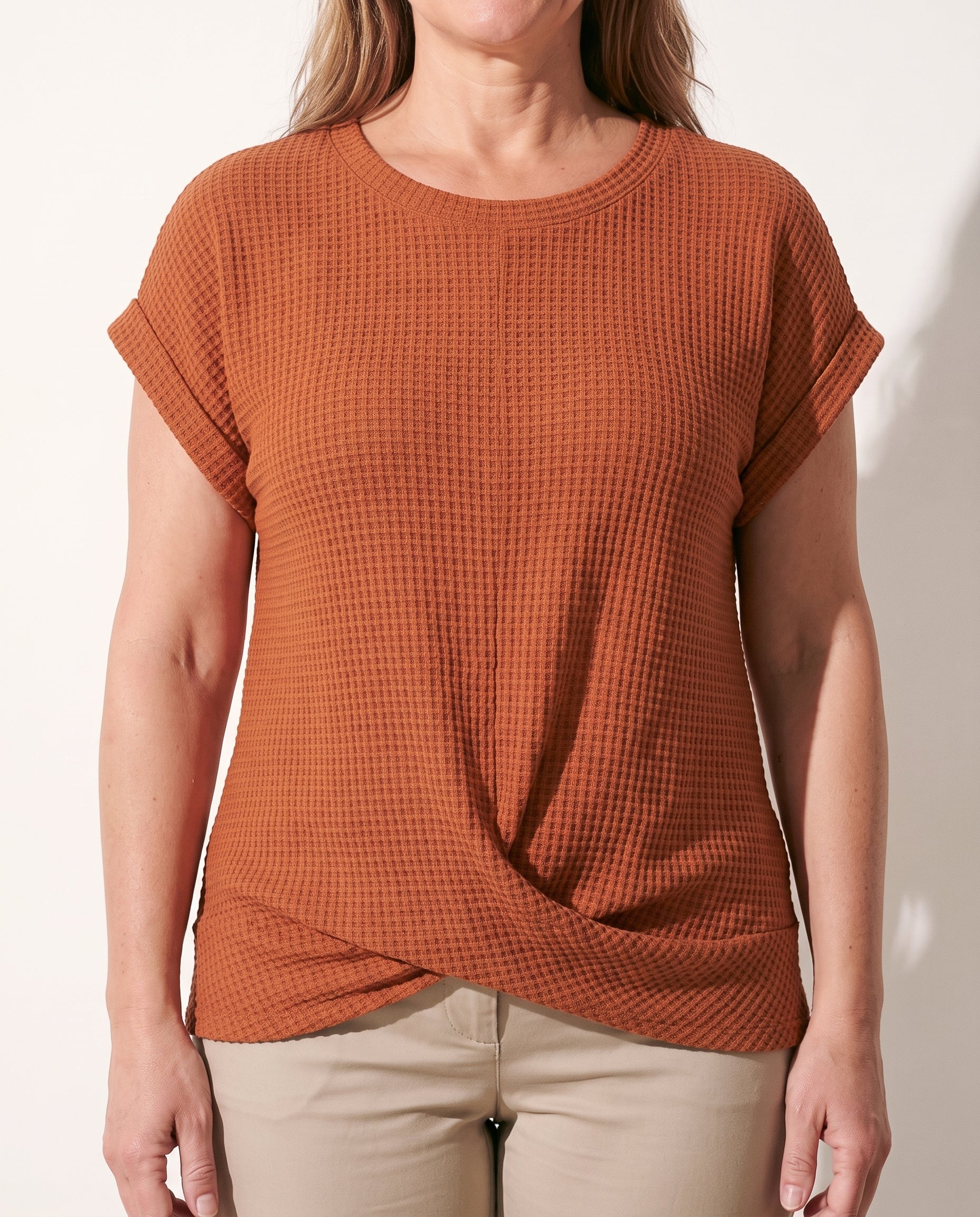 Verena | Waffle Knit Sweater For Everyday Elegance — detail