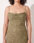 Edith | Textured Floral Formal Dresses Maxi Occasion — detail