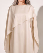 Xanthe | Draped Cape Evening Maxi Dresses For Special Occasions — detail