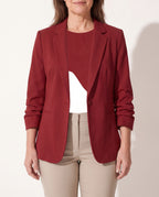 Persephone | Womens Velvet Blazer One Button Tailored Jacket — detail