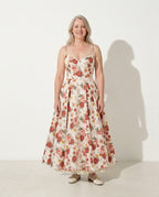 Ursula | Forever Unique Dresses Corset Tulle Midi Occasion — Floral