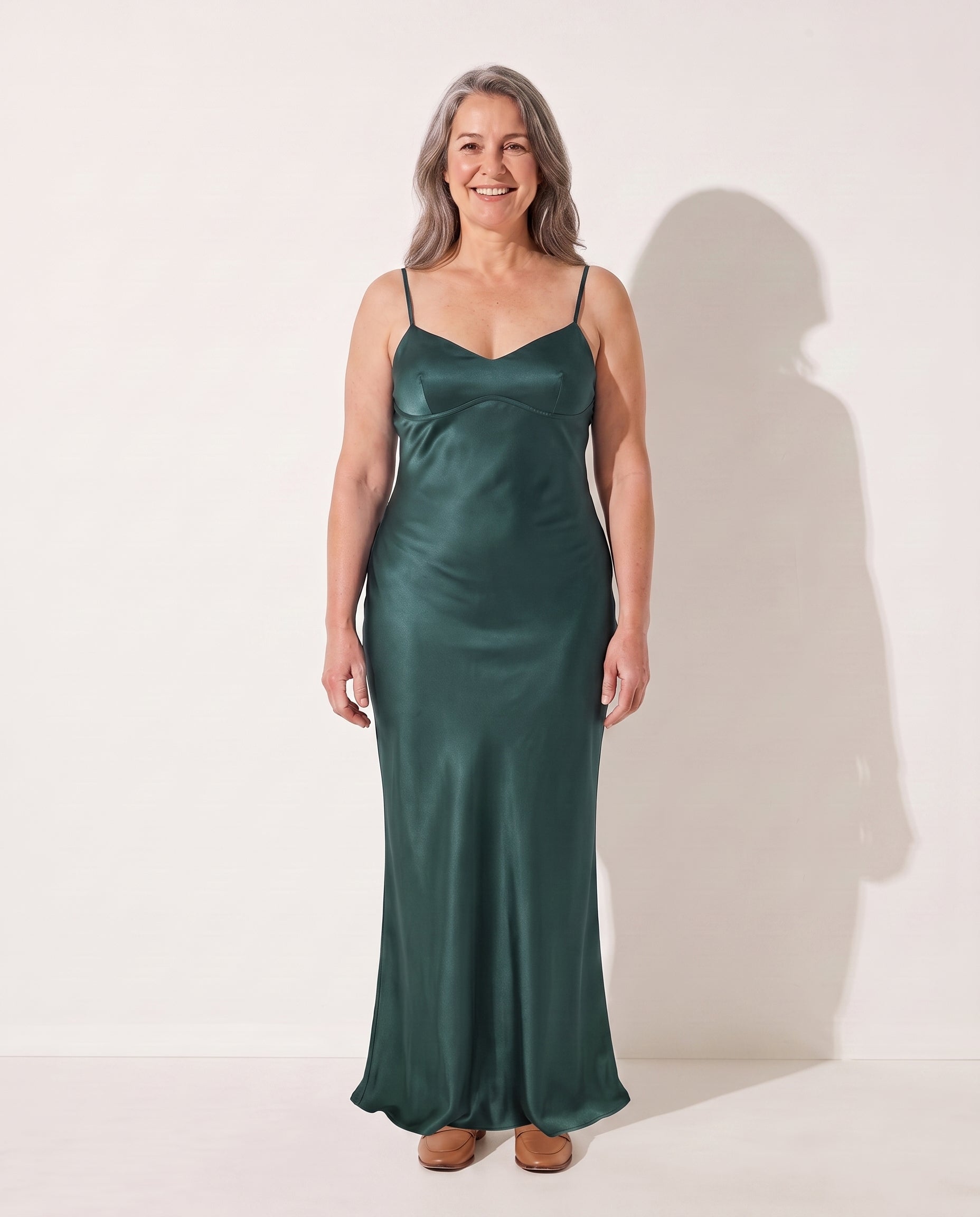 Liliana | Ball Gown Wedding Guest Dress Maxi Floor Length — Green