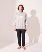 Vivienne | Women Varsity Jacket Oversized Fleece Hoodie — Grey with White Letters