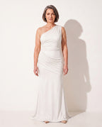 Coralie | One-Shoulder Evening Maxi Dresses For Special Occasions — Ivory