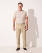 Nikolai | Tailored Mens Casual Slim Fit Pants — Khaki
