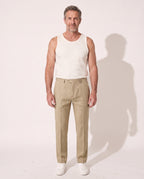 Peregrine | Men Tailored Slim Casual Pants For Spring Summer — Khaki