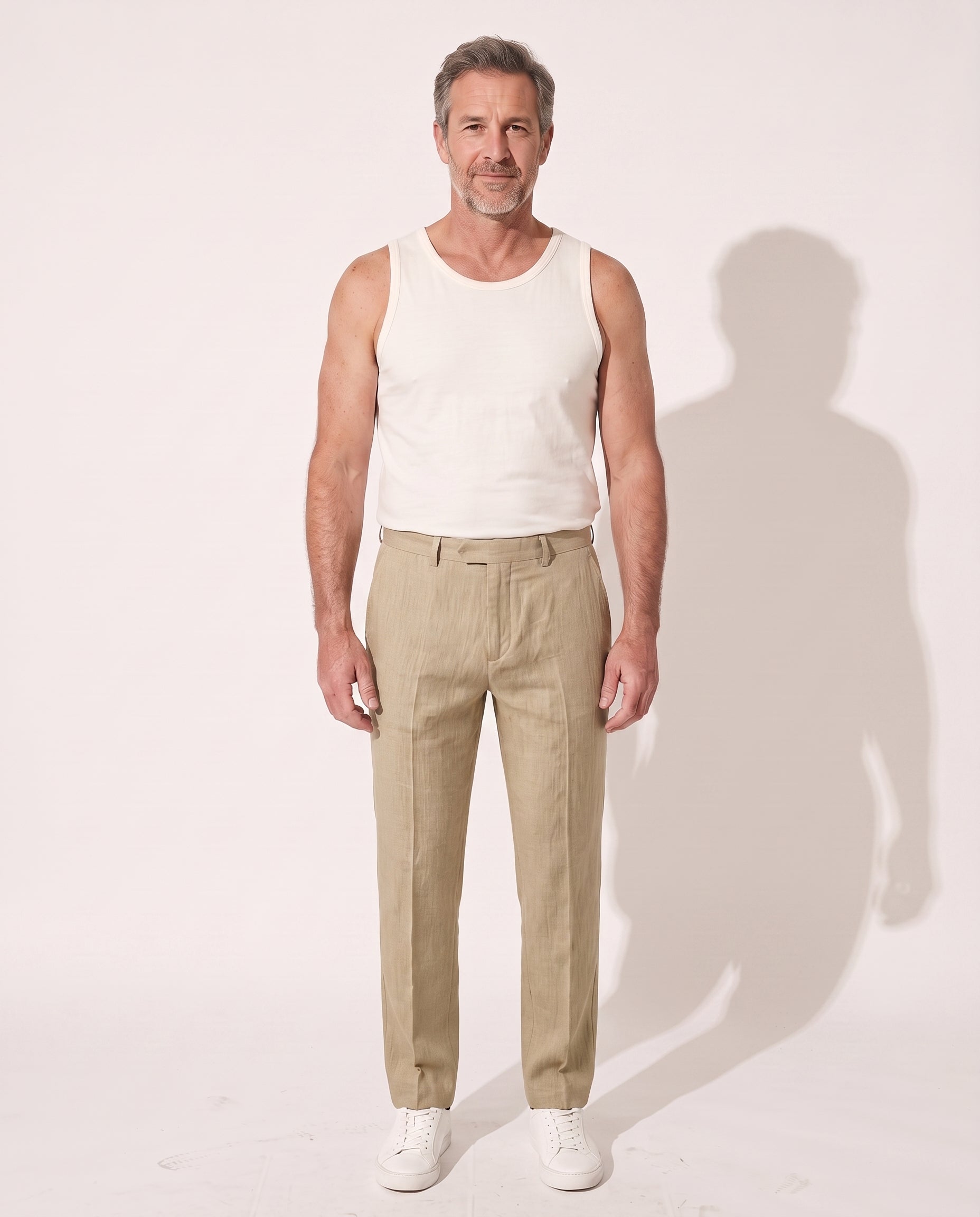 Peregrine | Men Tailored Slim Casual Pants For Spring Summer — Khaki