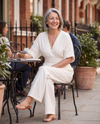 Penelope | Wide Leg Casual Jumpsuit With Cinched Waist — lifestyle