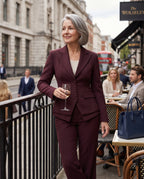 Anouk | Tailored Wide Leg Trousers Blazer Suit Set — lifestyle