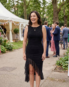 Romilly | Women Ruched Sleeveless Midi Autumn Wedding Guest Dresses — lifestyle