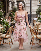 Yolanda | Long Sleeve Midi Dress In Romantic Print — lifestyle