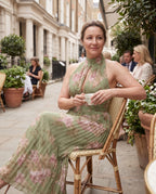 Cosima | Strapless Wide Leg Chiffon Jumpsuit Evening Wear — lifestyle