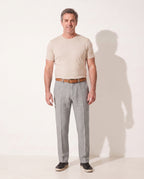 Nikolai | Tailored Mens Casual Slim Fit Pants — Light Grey