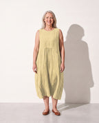 Evangeline | Elegant Embroidered Floral Dresses For Women — Light Yellow