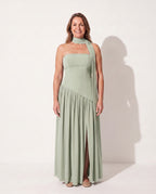 Georgiana | Plus Size Special Occasion Dresses Corset Maxi — Mint