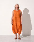 Evangeline | Elegant Embroidered Floral Dresses For Women — Orange