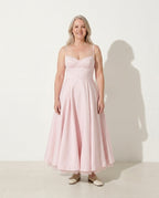 Ursula | Forever Unique Dresses Corset Tulle Midi Occasion — Pink