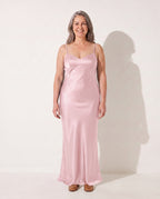 Liliana | Ball Gown Wedding Guest Dress Maxi Floor Length — Pink
