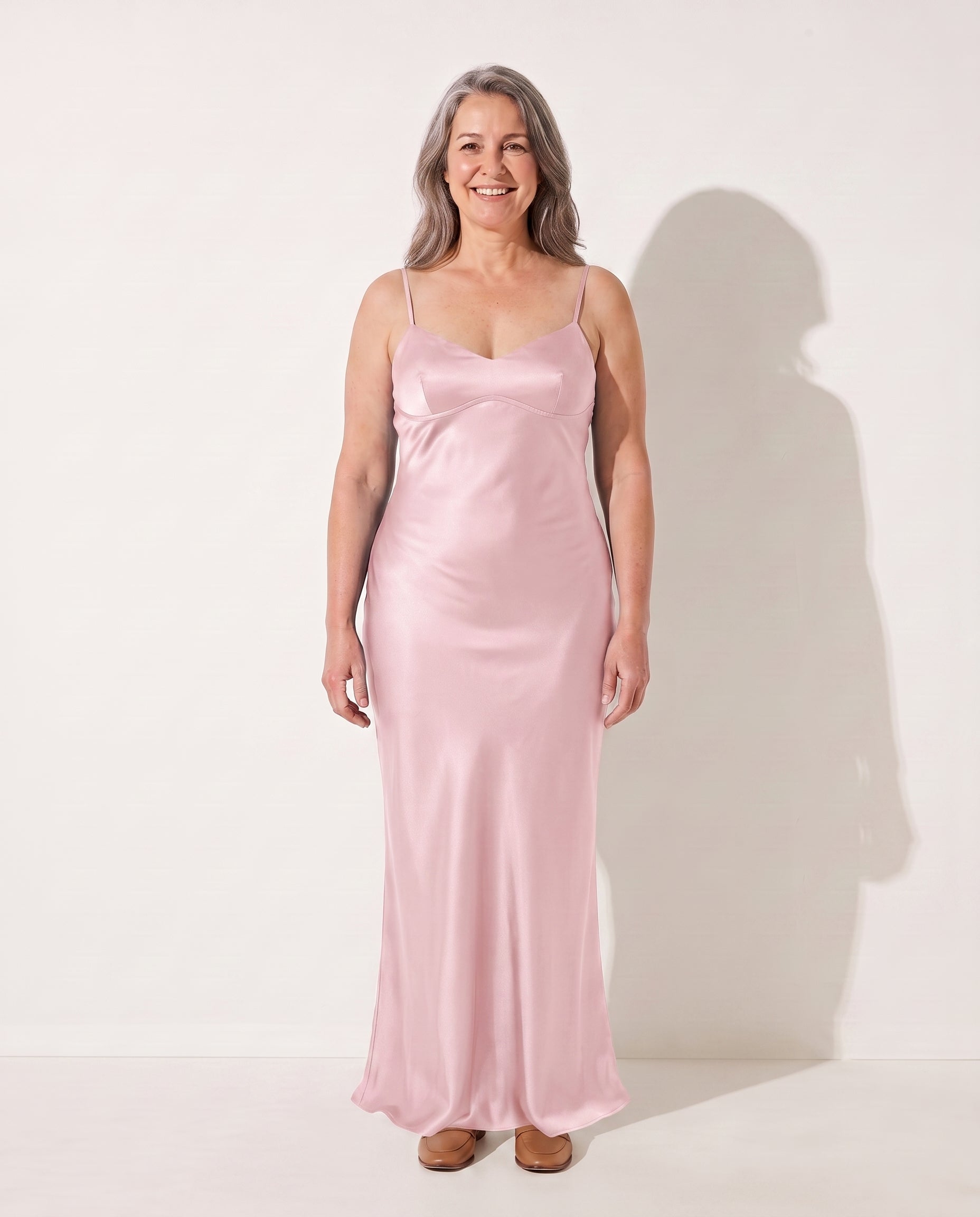 Liliana | Ball Gown Wedding Guest Dress Maxi Floor Length — Pink