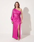 Iliana | One Shoulder Evening Maxi Dresses For Women — Pink