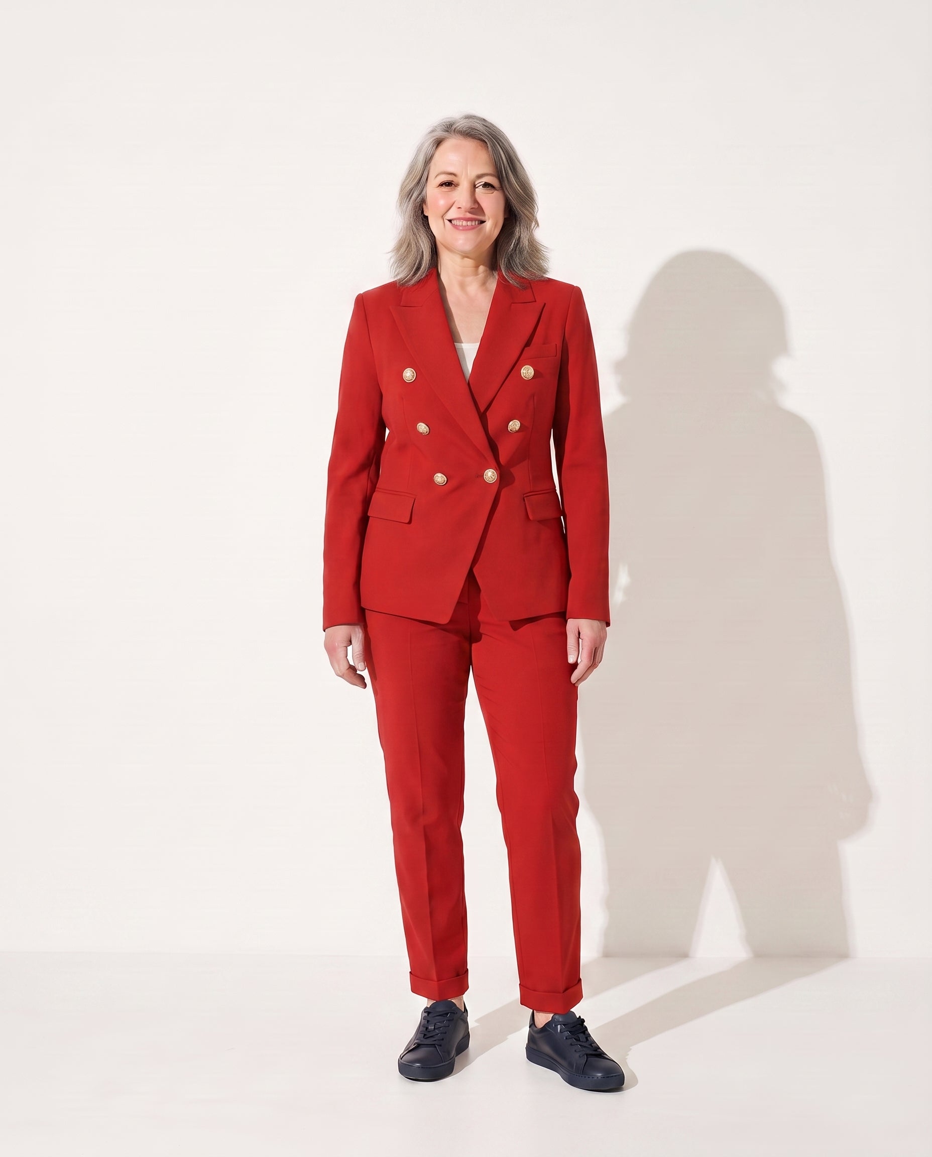 Persephone | Tailored Double-Breasted Jacket for Women — Red