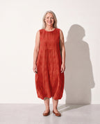 Evangeline | Elegant Embroidered Floral Dresses For Women — Red