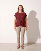 Verena | Waffle Knit Sweater For Everyday Elegance — Red