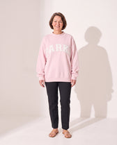 Soft Pink with White Letters