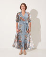 Esmee | Floral Bridesmaid Dresses Flowing Maxi Blue
