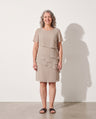 Hermione | Long Sleeve Tiered Chiffon Midi Dress For Occasions