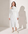 Edith | Ruched One Shoulder Midi Wedding Guest Dress
