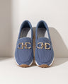 Esmee | Women Heeled Loafers With Gold Detail For Work & Smart Casual