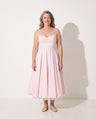 Lucinda | Formal Midi Dress With Corset Bodice & Full Skirt