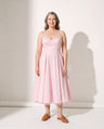 Persephone | Corset Midi Wedding Guest Dress With Full Skirt